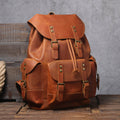 Rider Leather Backpack in brown leather — Khal Gold