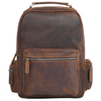 Grafton Leather Backpack in crazy horse leather — Khal Gold