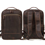 Metropolitan Leather Backpack in crazy horse leather, detail view