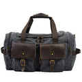 End pocket detail on 19-inch canvas holdall