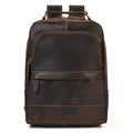 Executive Leather Backpack in dark brown leather — Khal Gold