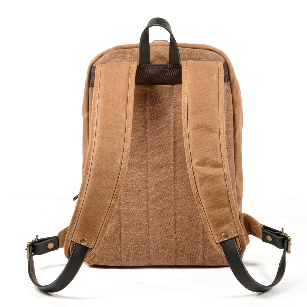 Alderley Waxed Canvas Daypack in waxed canvas, detail view