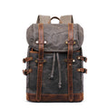 Highland Waxed Canvas Rucksack in army green waxed canvas — Khal Gold