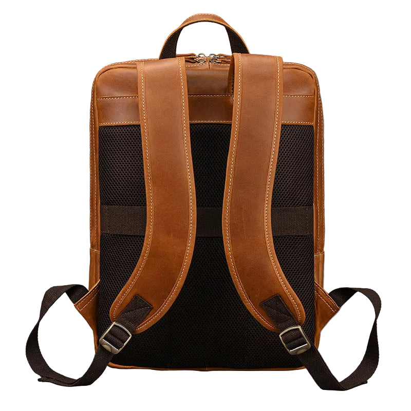 Langham Leather Backpack in crazy horse leather, detail view