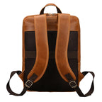 Langham Leather Backpack in crazy horse leather, detail view