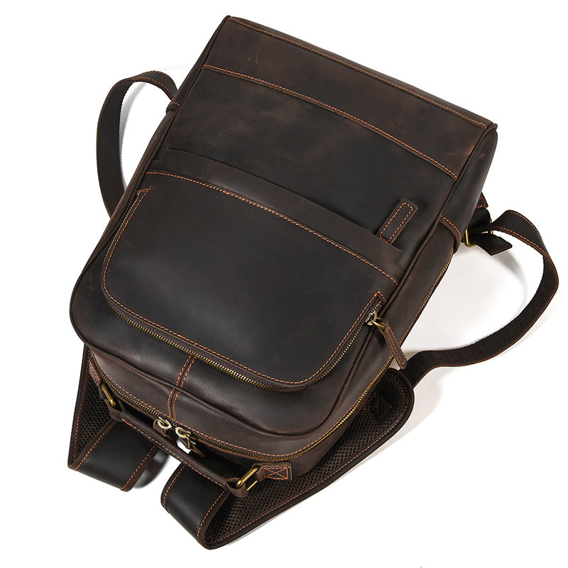 Executive Leather Backpack, detail view