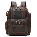 Warwick Leather Backpack in crazy horse leather, detail view