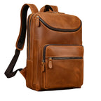 Langham Leather Backpack in crazy horse leather, detail view