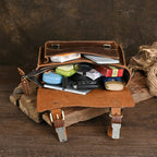 Chelsea Leather Satchel, detail view