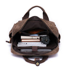 Endeavour Waxed Canvas Backpack in waxed canvas, detail view