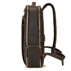 Metropolitan Leather Backpack in crazy horse leather, detail view
