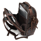 Warwick Leather Backpack in crazy horse leather, detail view