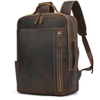 Metropolitan Leather Backpack in crazy horse leather, detail view