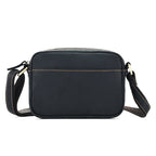 Pimlico Leather Crossbody in black crazy horse leather — Khal Gold