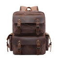 Kelso Waxed Canvas Backpack in brown waxed canvas — Khal Gold