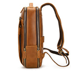 Metropolitan Leather Backpack in crazy horse leather, detail view