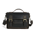 Chelsea Leather Satchel in dark brown leather — Khal Gold