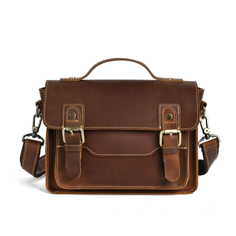 Chelsea Leather Satchel, detail view