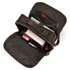 Metropolitan Leather Backpack in crazy horse leather, detail view