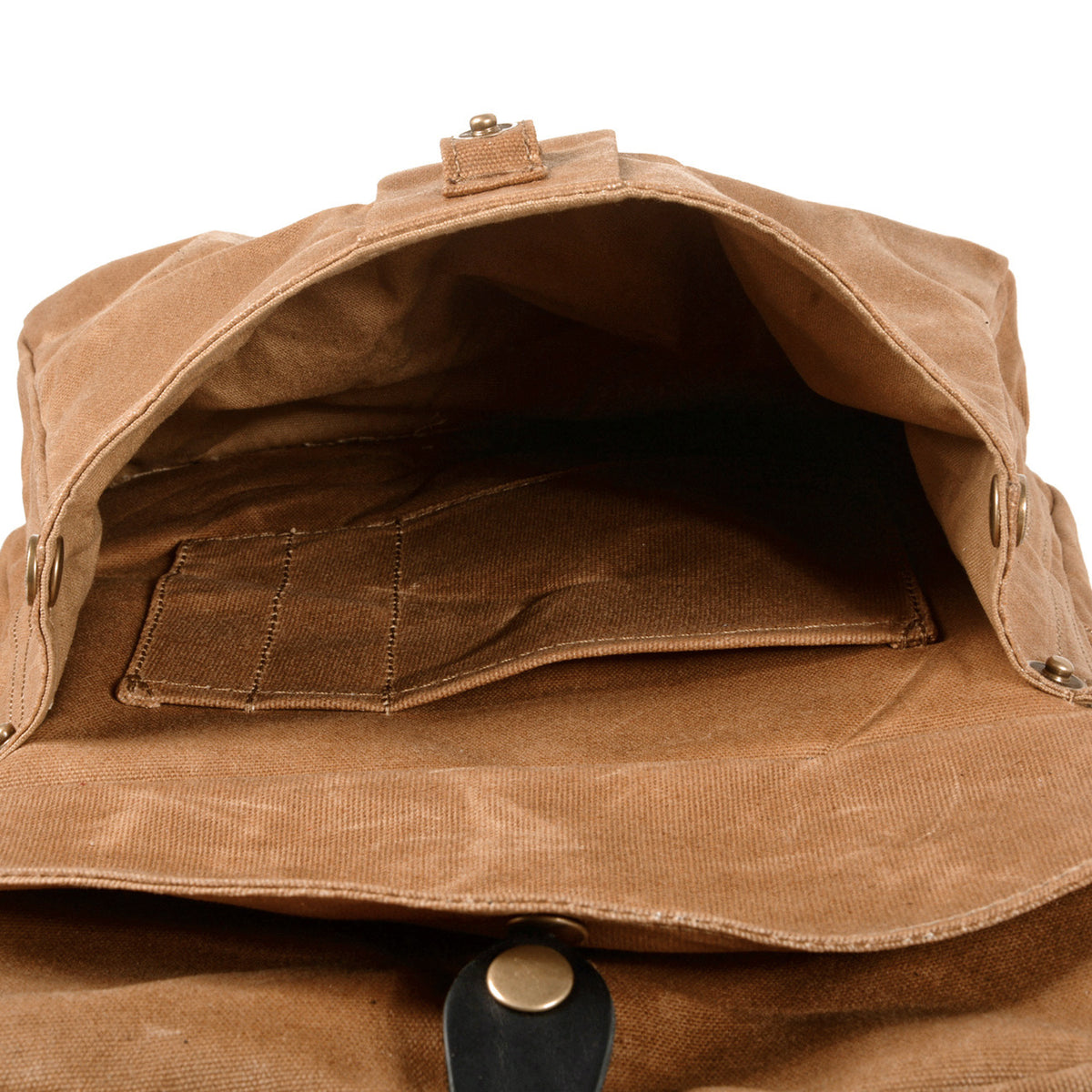 Alderley Waxed Canvas Daypack in waxed canvas, detail view
