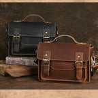 Chelsea Leather Satchel, detail view
